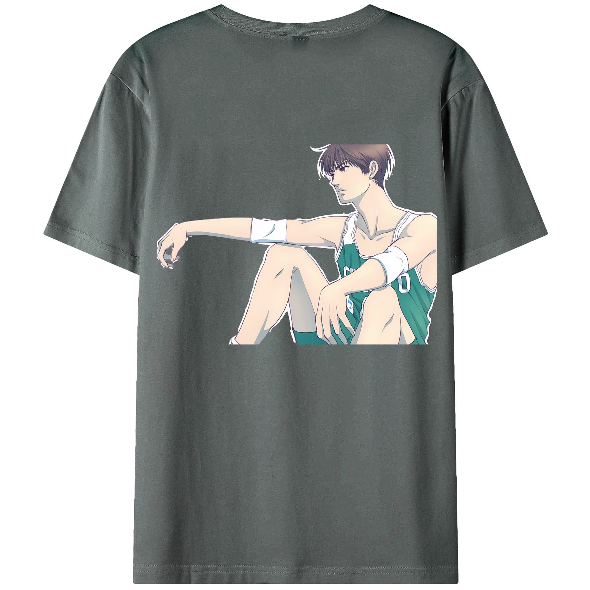（画像用） SLAM DUNK／スラムダンク 綿100％ メンズ半袖Tシャツ（バックプリント） 通気性
